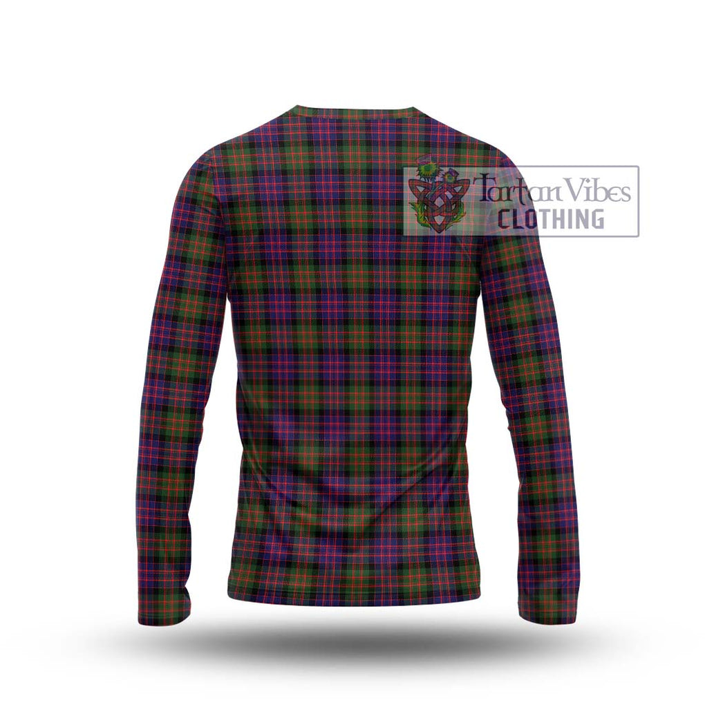 MacDonald Modern Tartan Long Sleeve T-Shirt with Family Crest DNA In Me Style - Tartanvibesclothing Shop