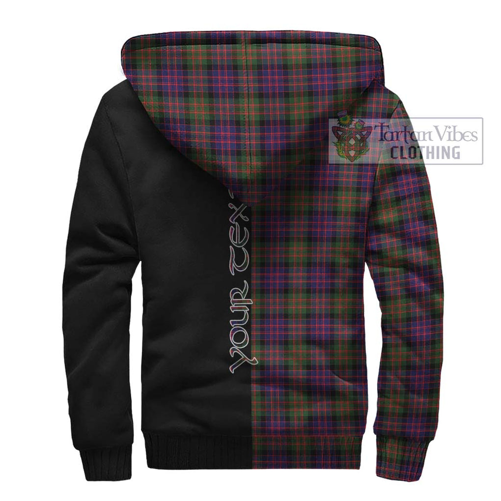 MacDonald Modern Tartan Sherpa Hoodie with Family Crest and Half Of Me Style - Tartanvibesclothing Shop