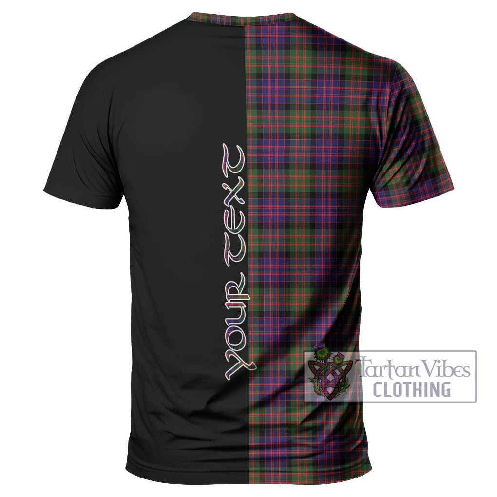 MacDonald Modern Tartan T-Shirt with Family Crest and Half Of Me Style - Tartanvibesclothing Shop