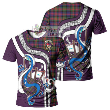 MacDonald Modern Tartan T-Shirt with Epic Bagpipe Style