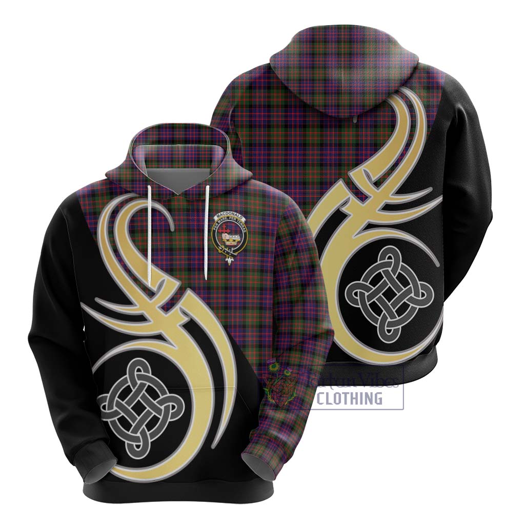 MacDonald Modern Tartan Hoodie with Family Crest and Celtic Symbol Style - Tartan Vibes Clothing