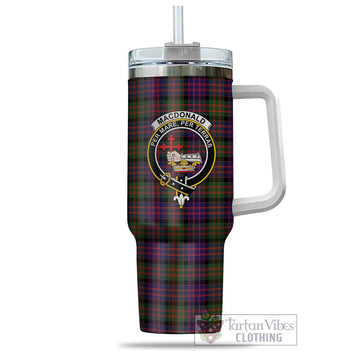 MacDonald Modern Tartan and Family Crest Tumbler with Handle