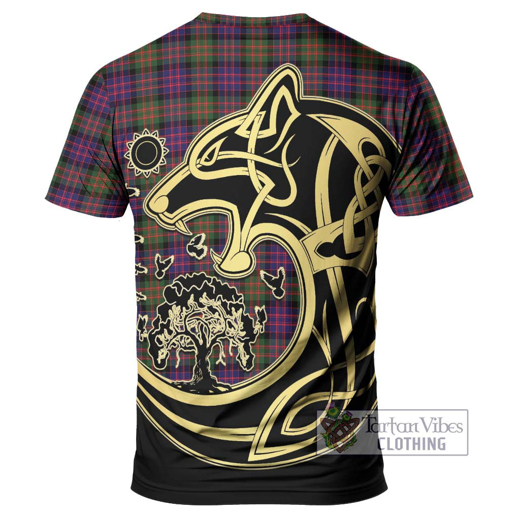 MacDonald Modern Tartan T-Shirt with Family Crest Celtic Wolf Style - Tartan Vibes Clothing