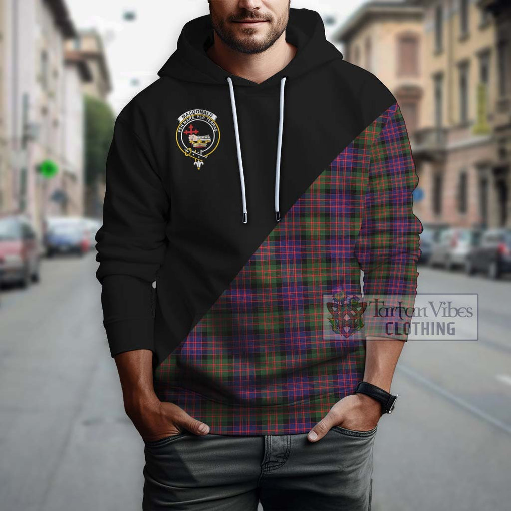 MacDonald Modern Tartan Hoodie with Family Crest and Military Logo Style - Tartanvibesclothing Shop