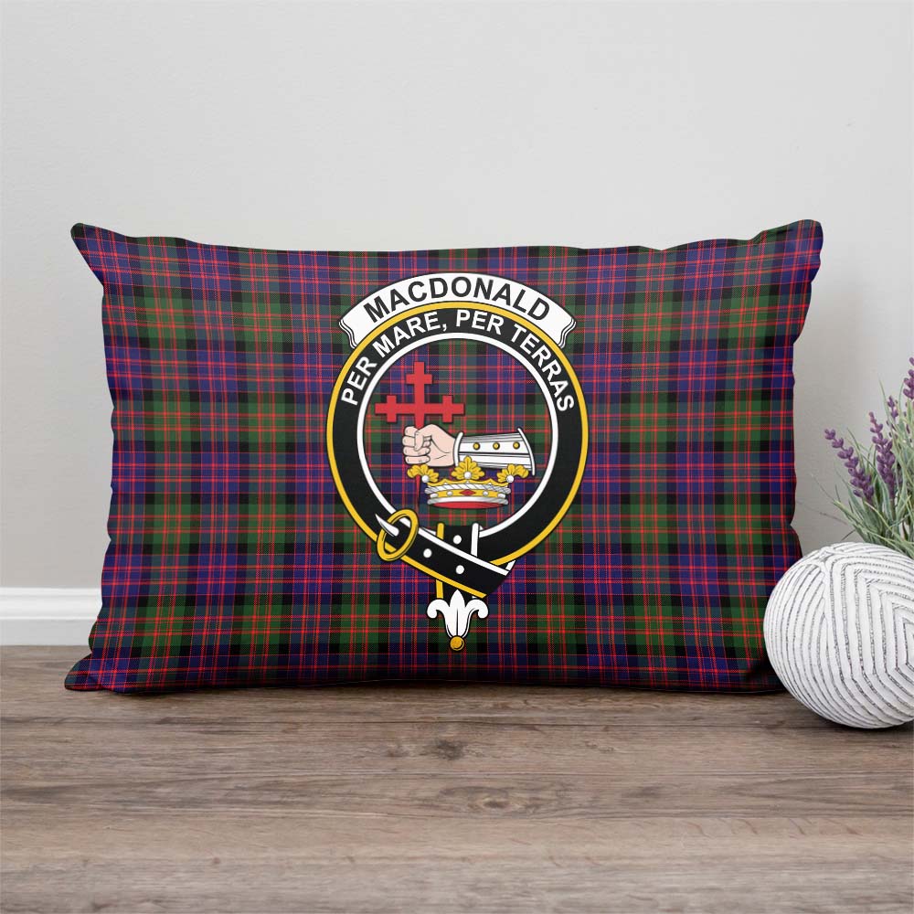 MacDonald Modern Tartan Pillow Cover with Family Crest Rectangle Pillow Cover - Tartanvibesclothing