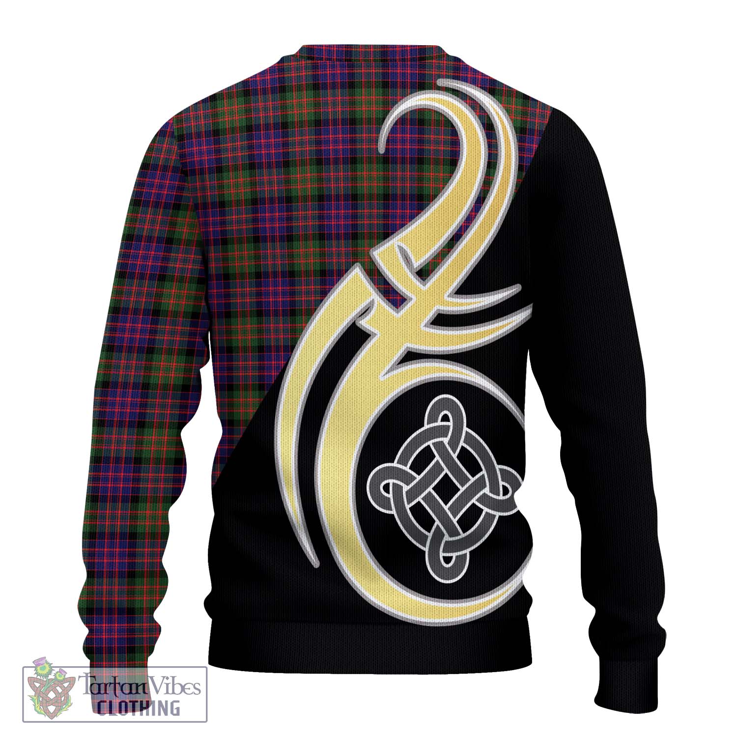 MacDonald Modern Tartan Knitted Sweater with Family Crest and Celtic Symbol Style - Tartan Vibes Clothing