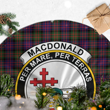 MacDonald Modern Tartan Christmas Tree Skirt with Family Crest