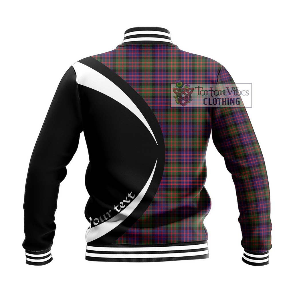 MacDonald Modern Tartan Baseball Jacket with Family Crest Circle Style - Tartan Vibes Clothing