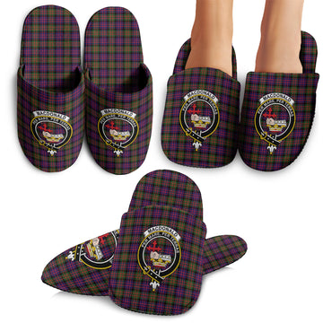 MacDonald Modern Tartan Home Slippers with Family Crest