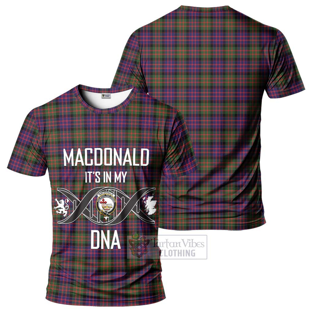 MacDonald Modern Tartan T-Shirt with Family Crest DNA In Me Style - Tartan Vibes Clothing