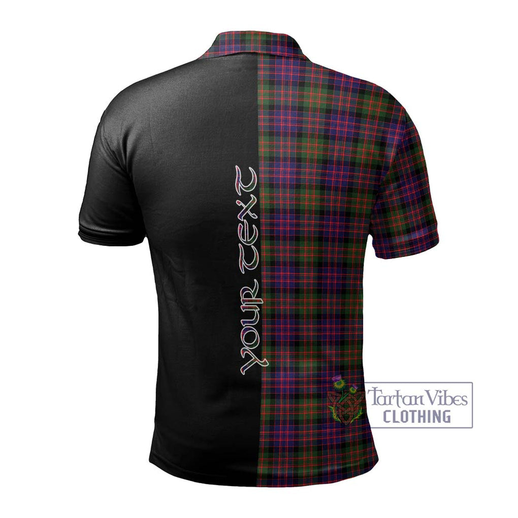 MacDonald Modern Tartan Polo Shirt with Family Crest and Half Of Me Style - Tartanvibesclothing Shop