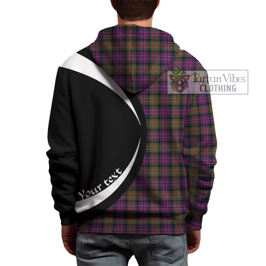 Tartan Vibes Clothing MacDonald Modern Tartan Hoodie with Family Crest Circle Style