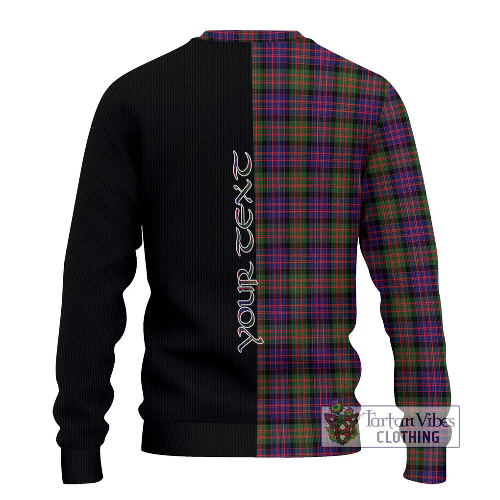 MacDonald Modern Tartan Knitted Sweater with Family Crest and Half Of Me Style - Tartanvibesclothing Shop