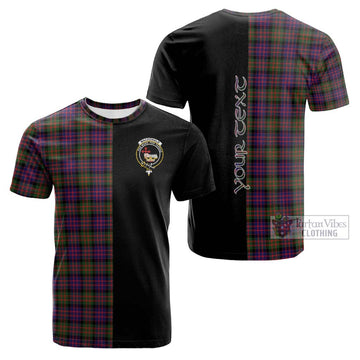 MacDonald Modern Tartan Cotton T-shirt with Family Crest and Half Of Me Style