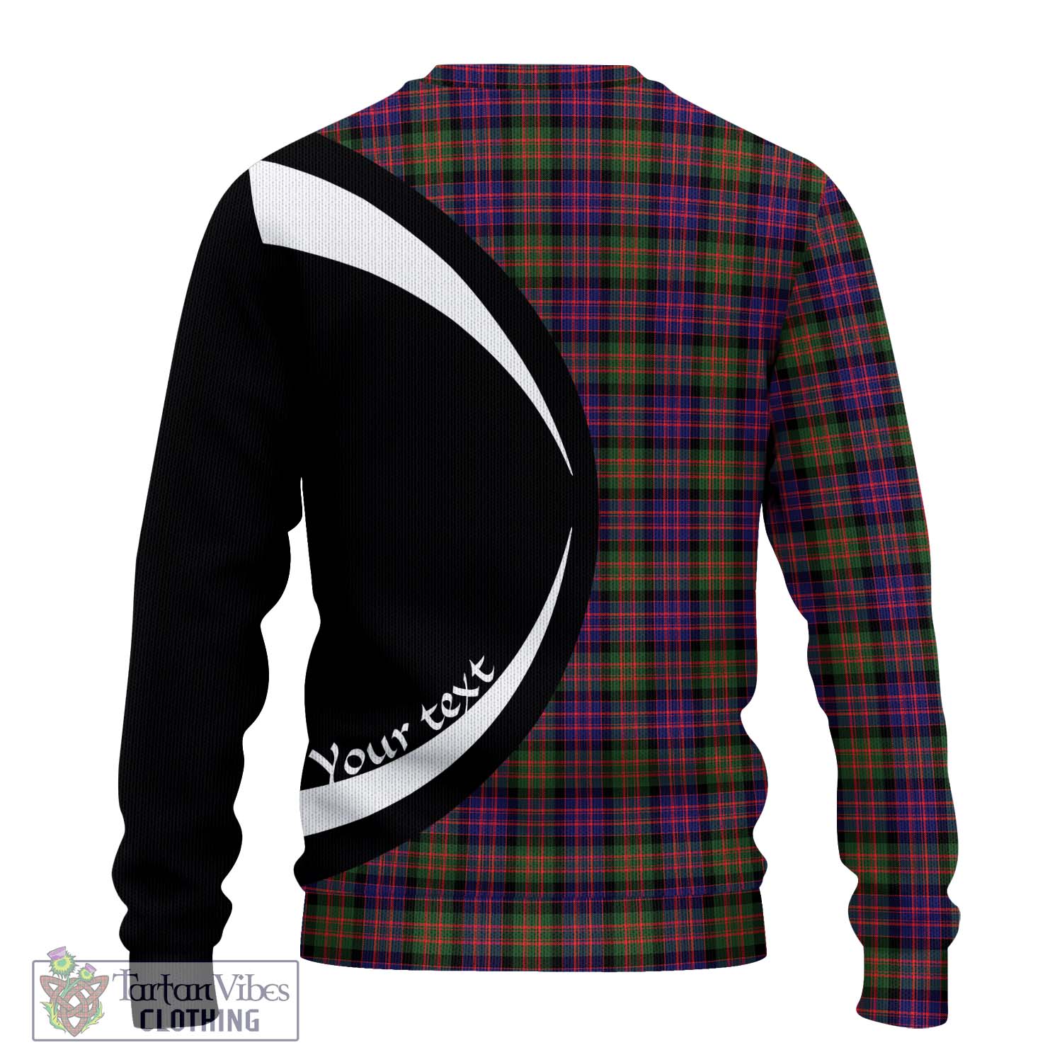 MacDonald Modern Tartan Knitted Sweater with Family Crest Circle Style - Tartan Vibes Clothing