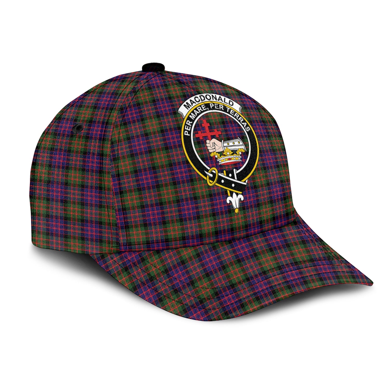 MacDonald Modern Tartan Classic Cap with Family Crest - Tartan Vibes Clothing