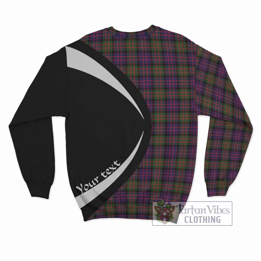 MacDonald Modern Tartan Sweatshirt with Family Crest Circle Style - Tartan Vibes Clothing