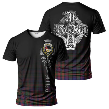 MacDonald Modern Tartan T-Shirt Featuring Alba Gu Brath Family Crest Celtic Inspired