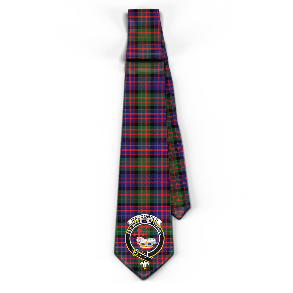 MacDonald Modern Tartan Classic Necktie with Family Crest - Tartan Vibes Clothing