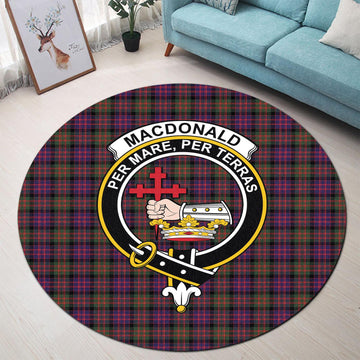 MacDonald Modern Tartan Round Rug with Family Crest