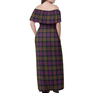 MacDonald Modern Tartan Off Shoulder Long Dress