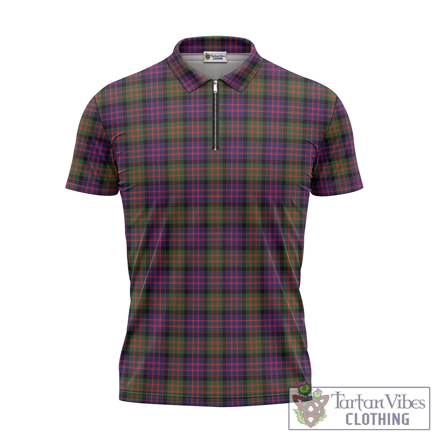 Tartan Vibes Clothing MacDonald Modern Tartan Zipper Polo Shirt