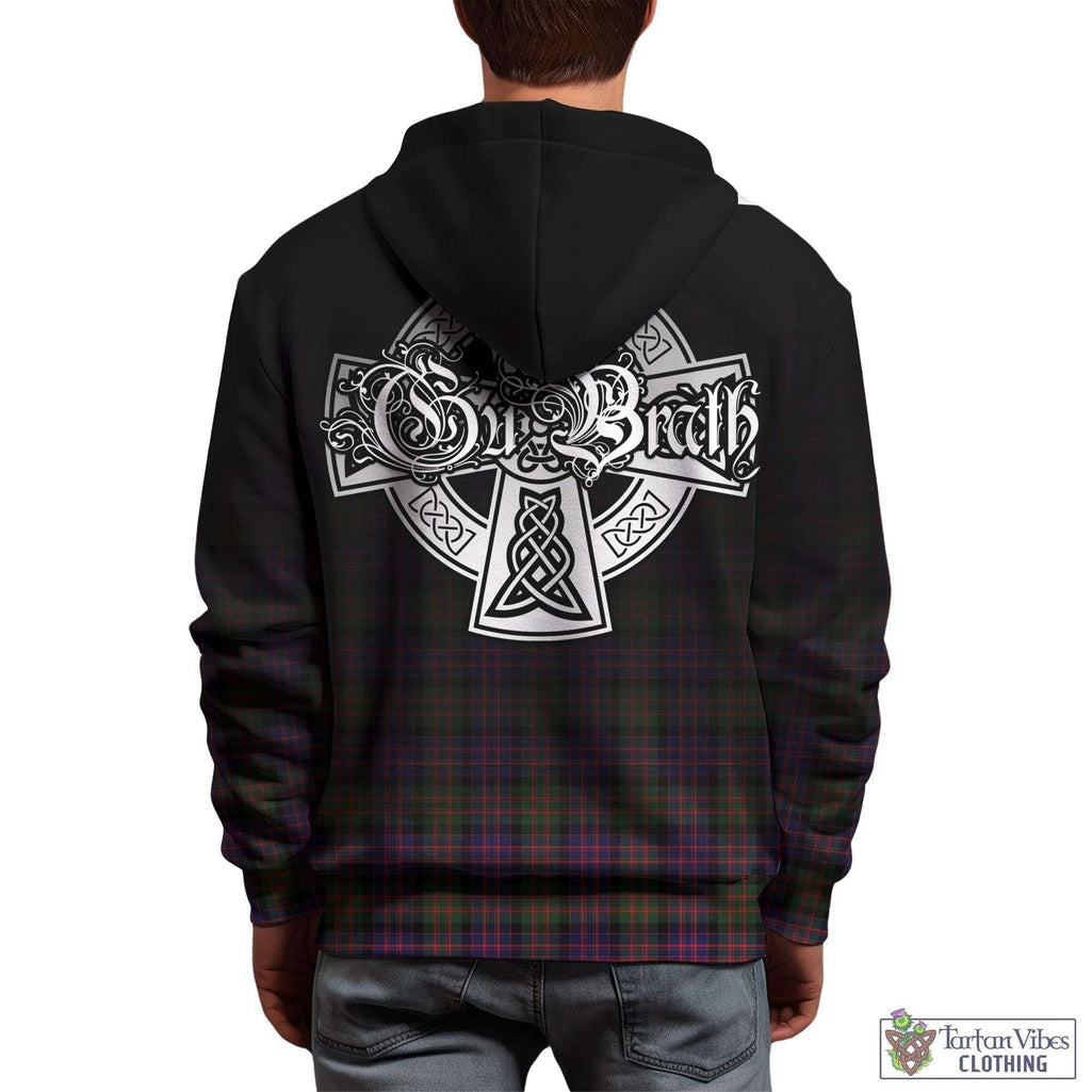 Tartan Vibes Clothing MacDonald Modern Tartan Hoodie Featuring Alba Gu Brath Family Crest Celtic Inspired