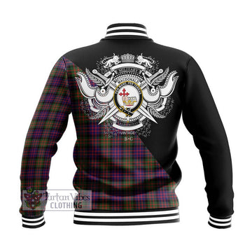 MacDonald Modern Tartan Baseball Jacket with Family Crest and Military Logo Style