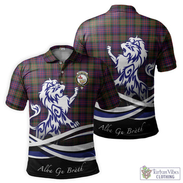 MacDonald Modern Tartan Polo Shirt with Alba Gu Brath Regal Lion Emblem