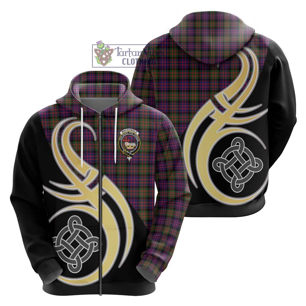 MacDonald Modern Tartan Hoodie with Family Crest and Celtic Symbol Style - Tartan Vibes Clothing