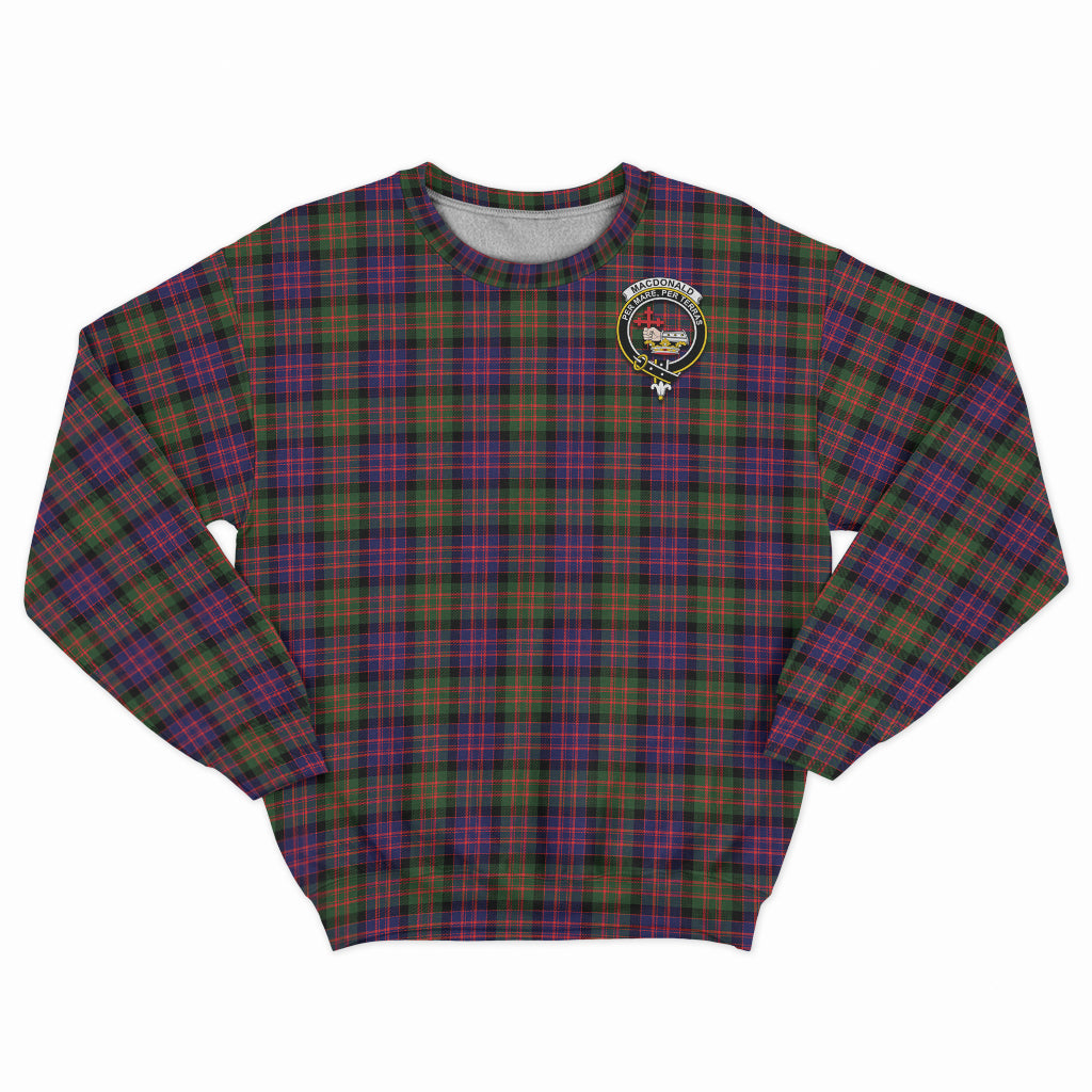 MacDonald Modern Tartan Sweatshirt with Family Crest - Tartan Vibes Clothing