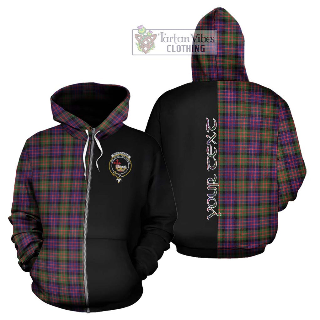 MacDonald Modern Tartan Hoodie with Family Crest and Half Of Me Style - Tartanvibesclothing Shop