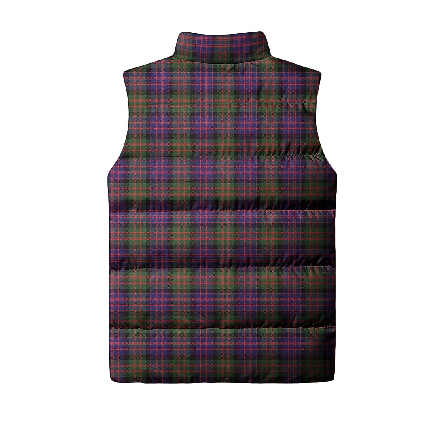 MacDonald Modern Tartan Sleeveless Puffer Jacket with Family Crest - Tartanvibesclothing