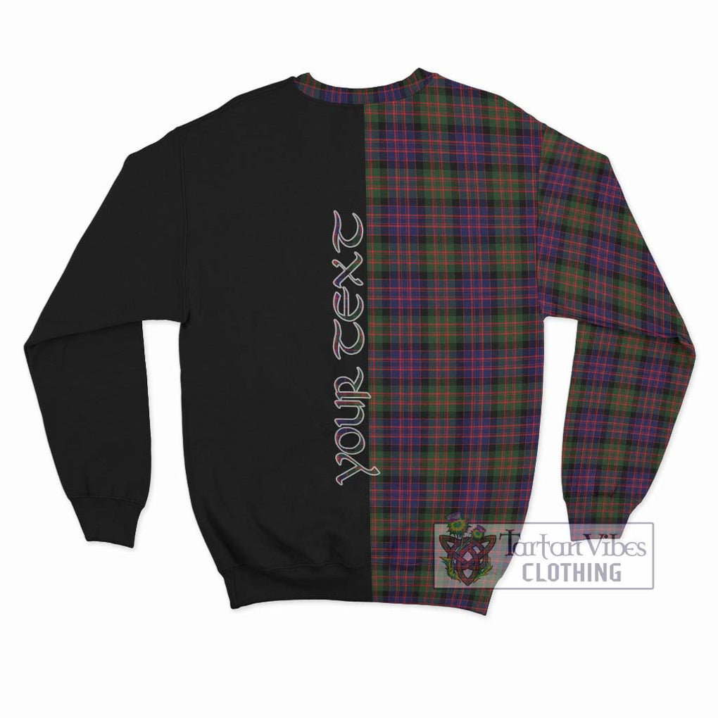 MacDonald Modern Tartan Sweatshirt with Family Crest and Half Of Me Style - Tartanvibesclothing Shop