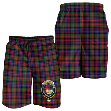 MacDonald Modern Tartan Mens Shorts with Family Crest