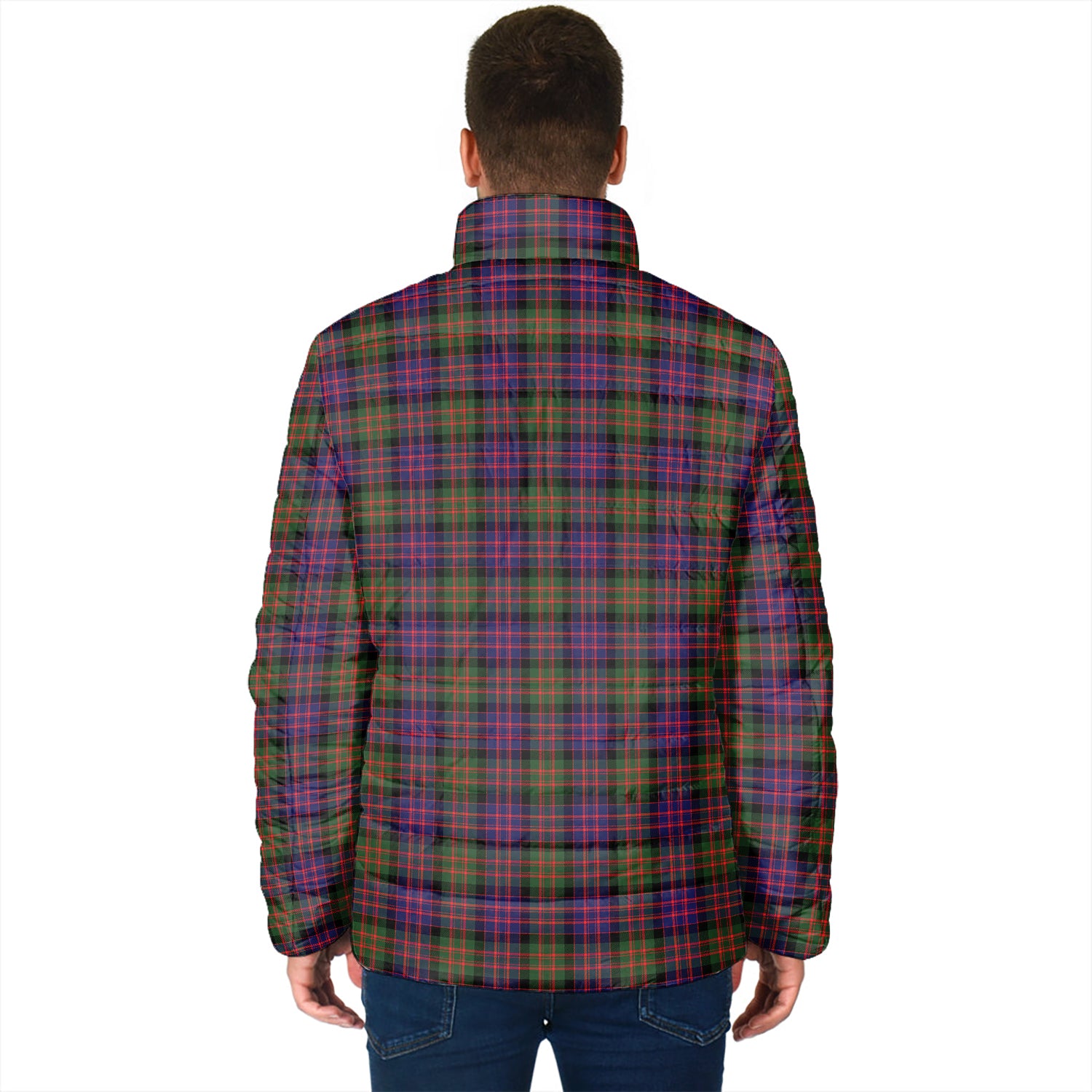 MacDonald Modern Tartan Padded Jacket with Family Crest - Tartan Vibes Clothing