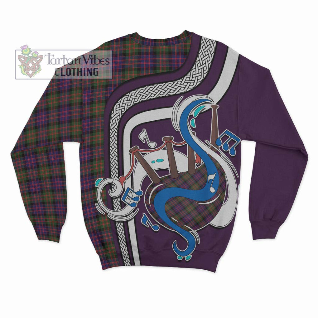 Tartan Vibes Clothing MacDonald Modern Tartan Sweatshirt with Epic Bagpipe Style