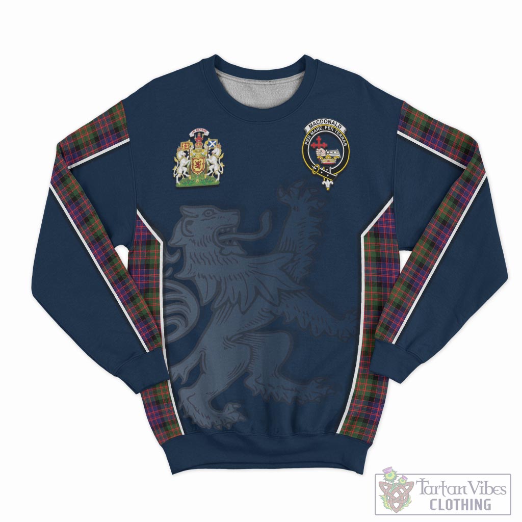 Tartan Vibes Clothing MacDonald Modern Tartan Sweater with Family Crest and Lion Rampant Vibes Sport Style