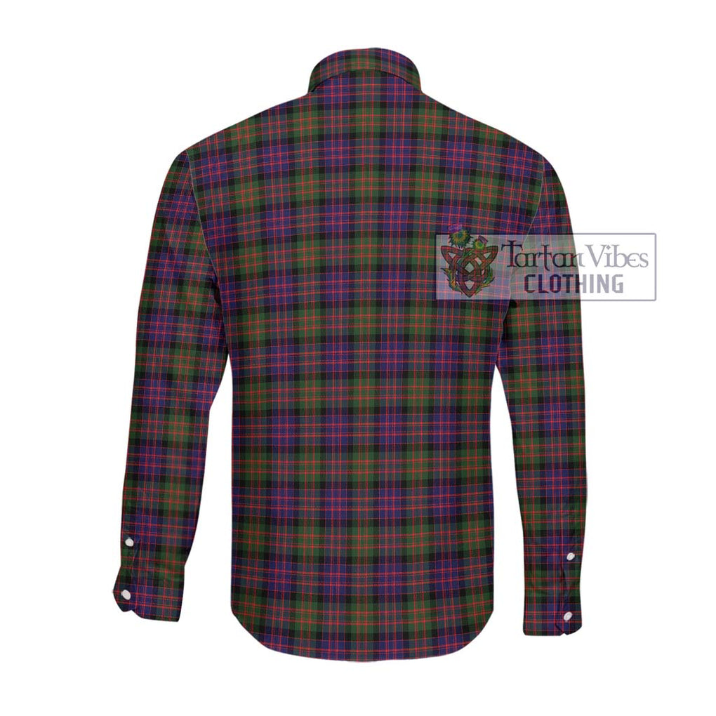 MacDonald Modern Tartan Long Sleeve Button Shirt with Family Crest DNA In Me Style - Tartanvibesclothing Shop