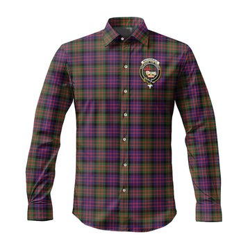 MacDonald Modern Tartan Long Sleeve Button Up Shirt with Family Crest