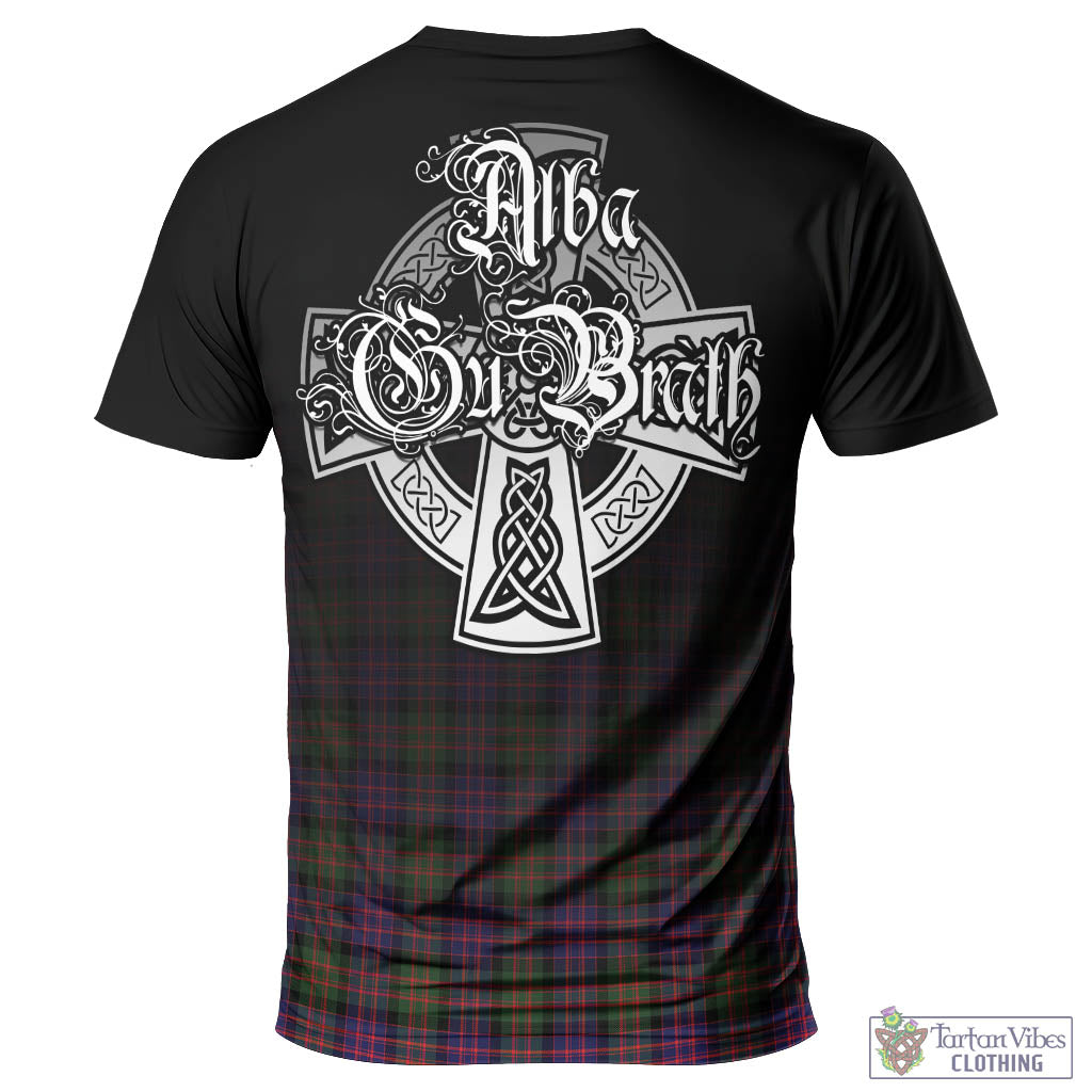 Tartan Vibes Clothing MacDonald Modern Tartan T-Shirt Featuring Alba Gu Brath Family Crest Celtic Inspired