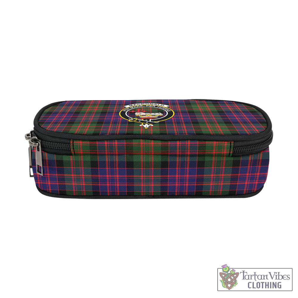 Tartan Vibes Clothing MacDonald Modern Tartan Pen and Pencil Case with Family Crest