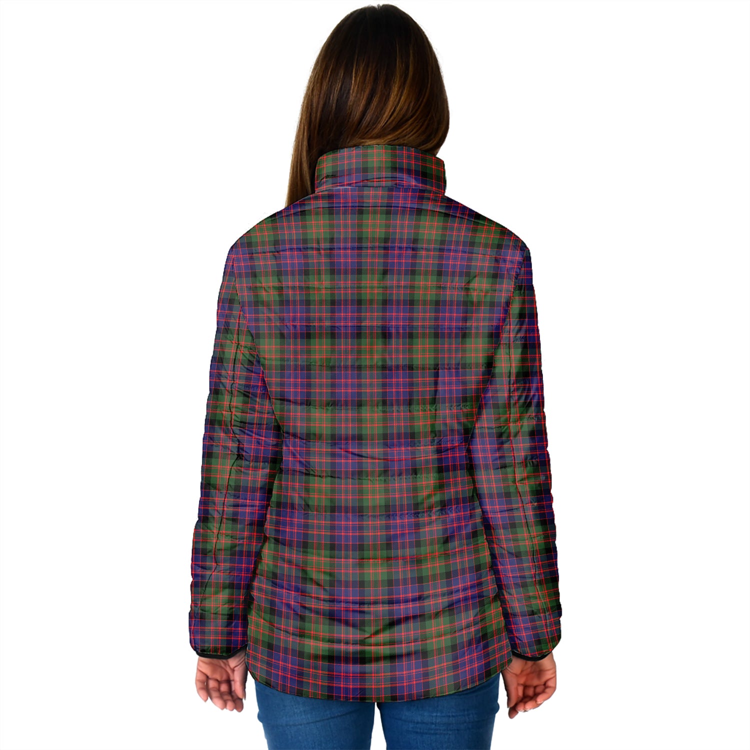 MacDonald Modern Tartan Padded Jacket with Family Crest - Tartan Vibes Clothing