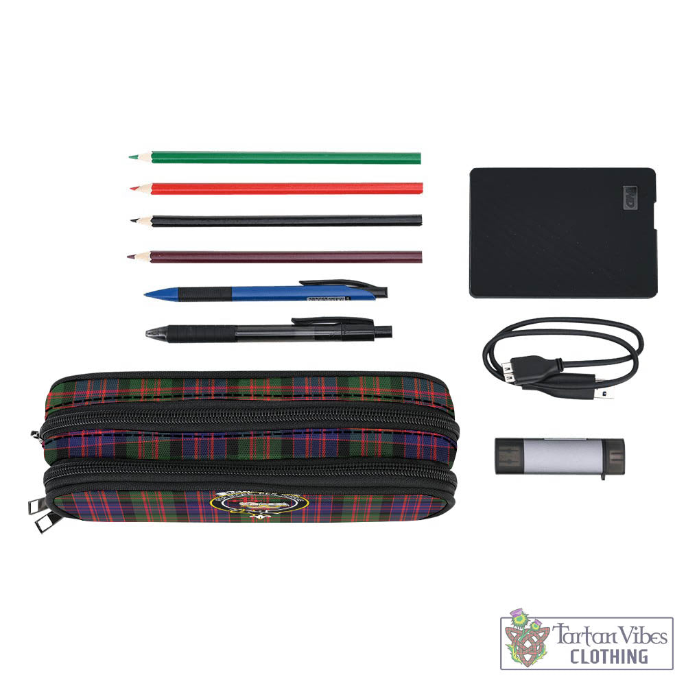 Tartan Vibes Clothing MacDonald Modern Tartan Pen and Pencil Case with Family Crest