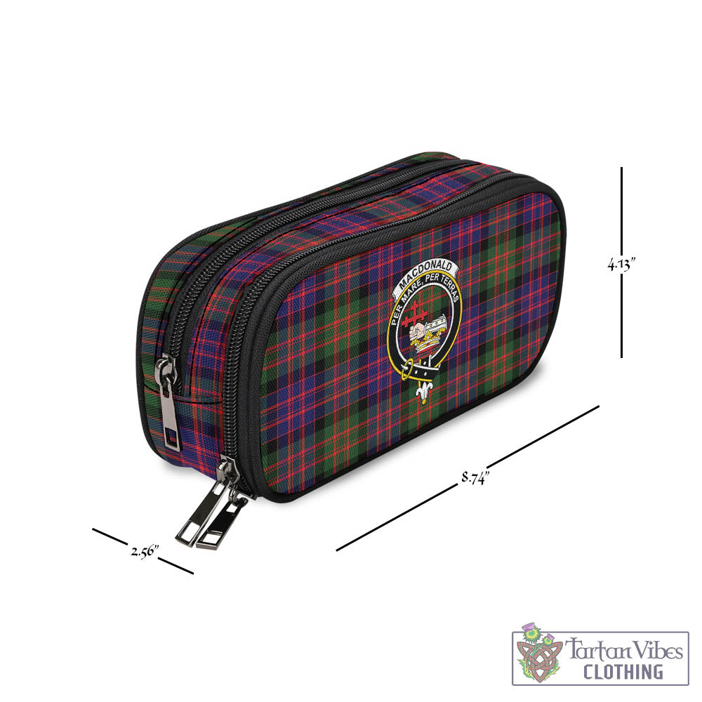 Tartan Vibes Clothing MacDonald Modern Tartan Pen and Pencil Case with Family Crest