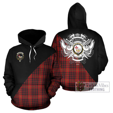 MacDonald of Ardnamurchan Tartan Hoodie with Family Crest and Military Logo Style