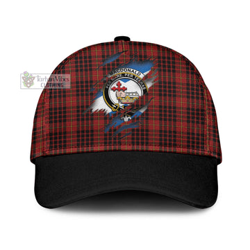 MacDonald of Ardnamurchan Tartan Classic Cap with Family Crest In Me Style