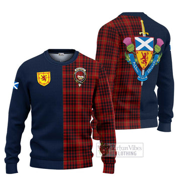 MacDonald of Ardnamurchan Tartan Ugly Sweater with Scottish Lion Royal Arm Half Style