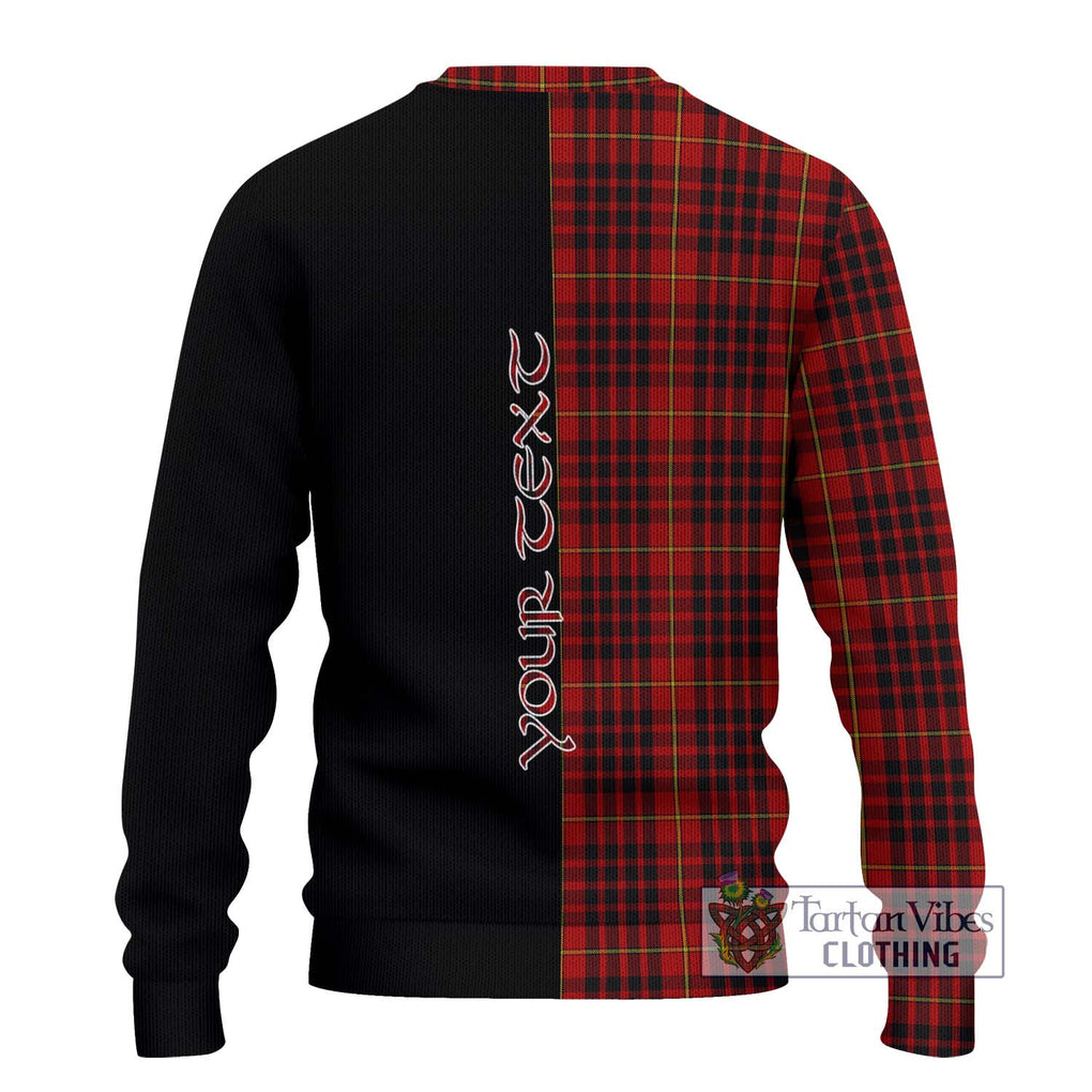 MacDonald of Ardnamurchan Tartan Knitted Sweater with Family Crest and Half Of Me Style - Tartanvibesclothing Shop