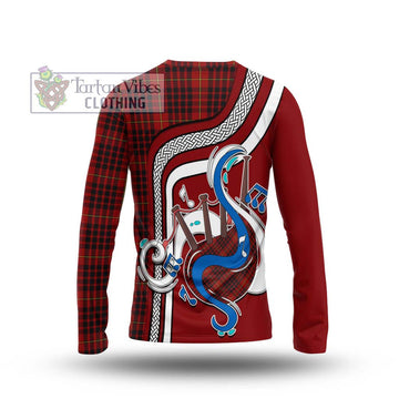 MacDonald of Ardnamurchan Tartan Long Sleeve T-Shirt with Epic Bagpipe Style